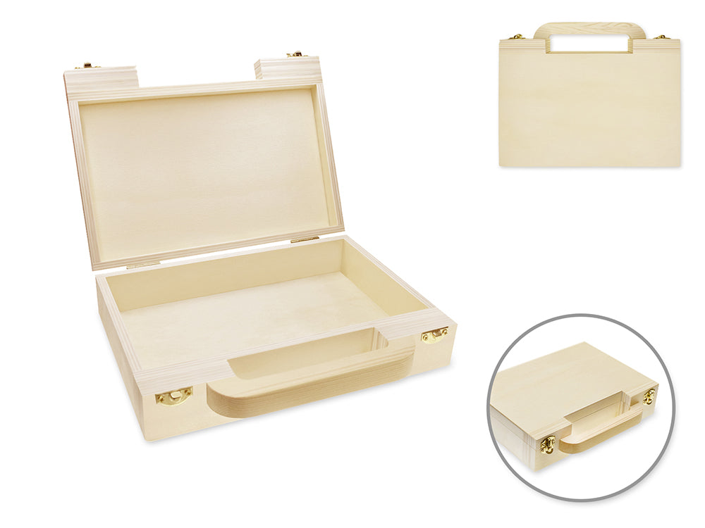 Valise de rangement en bois 8 po x 5,8 po x 2 po