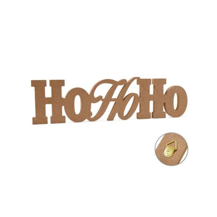 Mot "HoHoHo" en bois rural 12 po