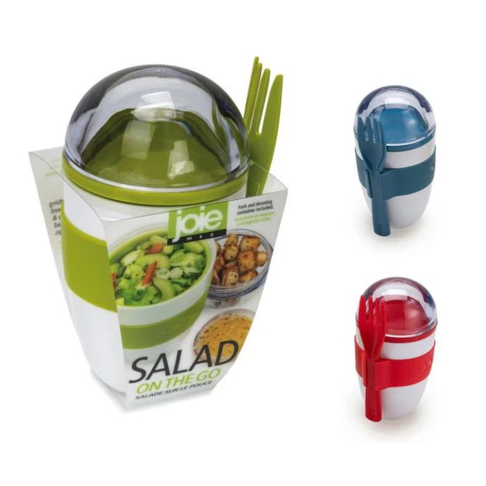 Contenant à salade avec compartiments sur le pouce