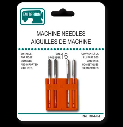 Aiguille pour machine à coudre Tailorform no. 16 (paquet de 4)