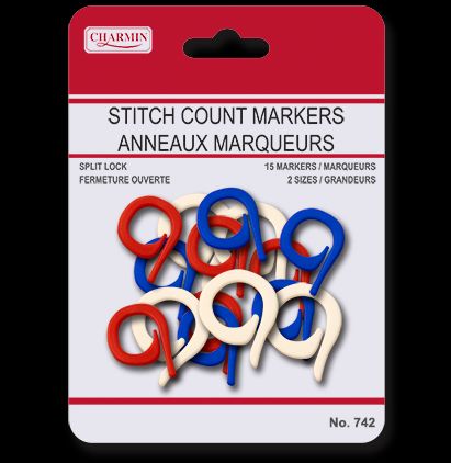 Anneau marqueur pour tricot 2 grandeurs (paquet de 15)