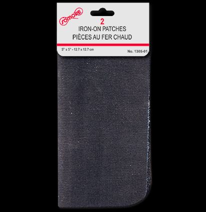 pièce au fer chaud 5 po x 5 po (paquet de 2)