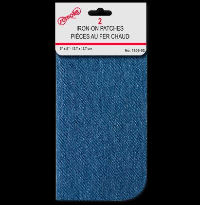 pièce au fer chaud 5 po x 5 po (paquet de 2)