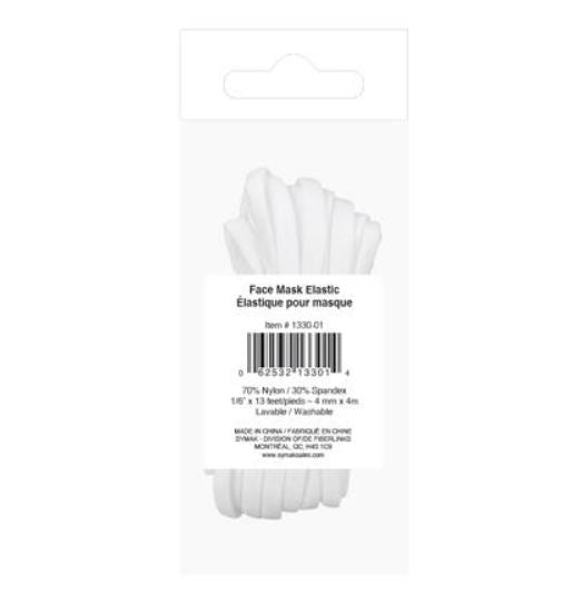 Élastique 4 mm x 4 m blanc