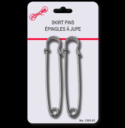 Épingles à jupe argent (paquet de 2)