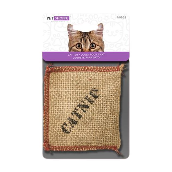 Jouet pour chat en sac avec herbe à chat