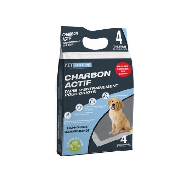 Tapis de dressage 24 po x 24 po au charbon (paquet de 4)