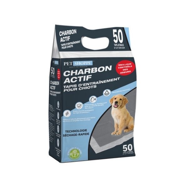 Tapis de dressage 24 po x 24 po au charbon (paquet de 50)