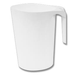 Pichet pour sac de lait en plastique blanc