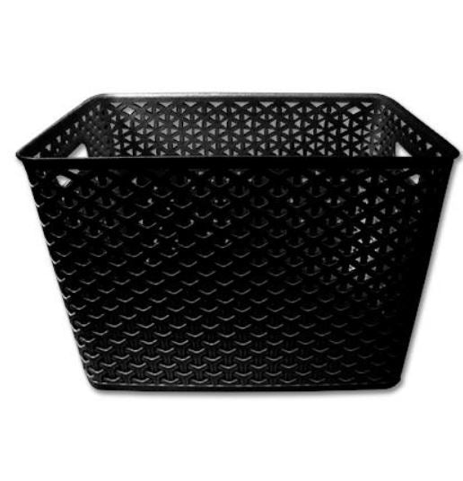 Panier en plastique 14 po x 11,75 po x 9 po noir