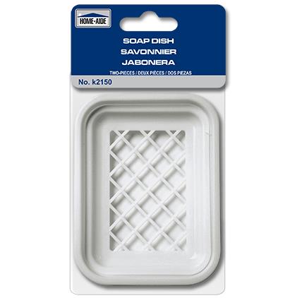 Porte-savon en plastique blanc 4,75 pouces x 3,5 pouces