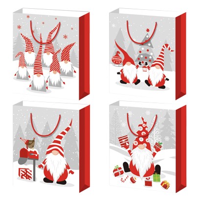Sac cadeau petit gnome de Noël