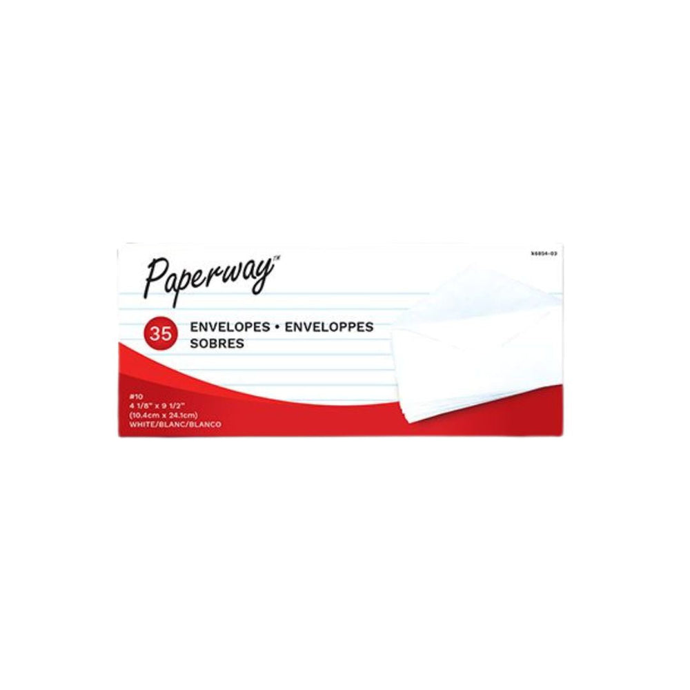 Enveloppe blanche 10 4,1 po x 9,5 po (boîte de 35)