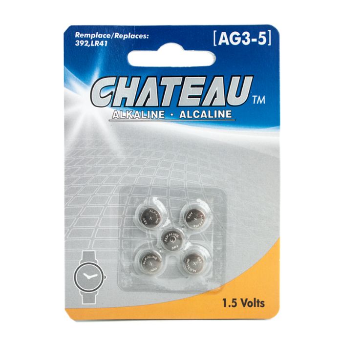 Pile alcaline Chateau AG3-5 (paquet de 5)