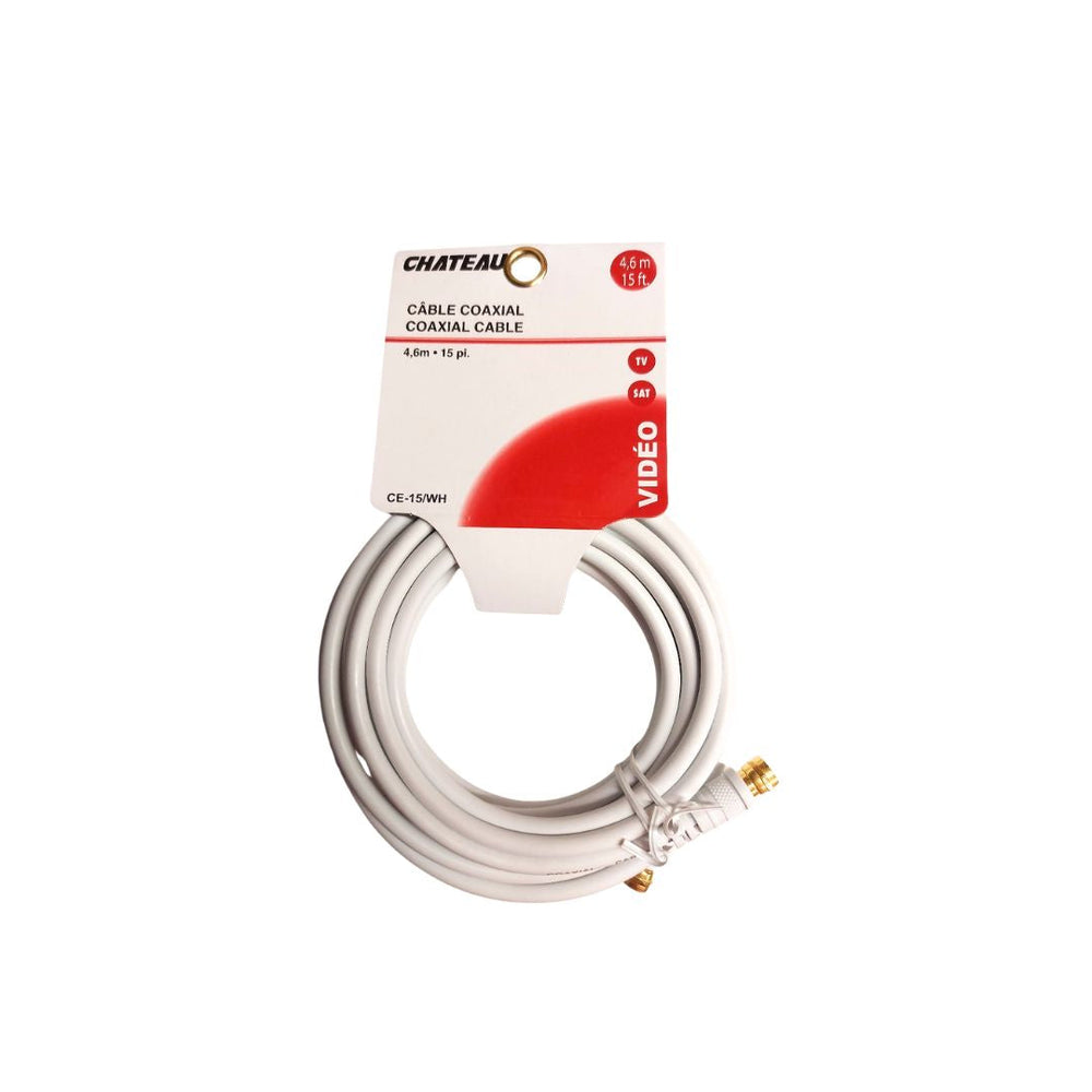 Câble coaxial 15 pi Chateau blanc