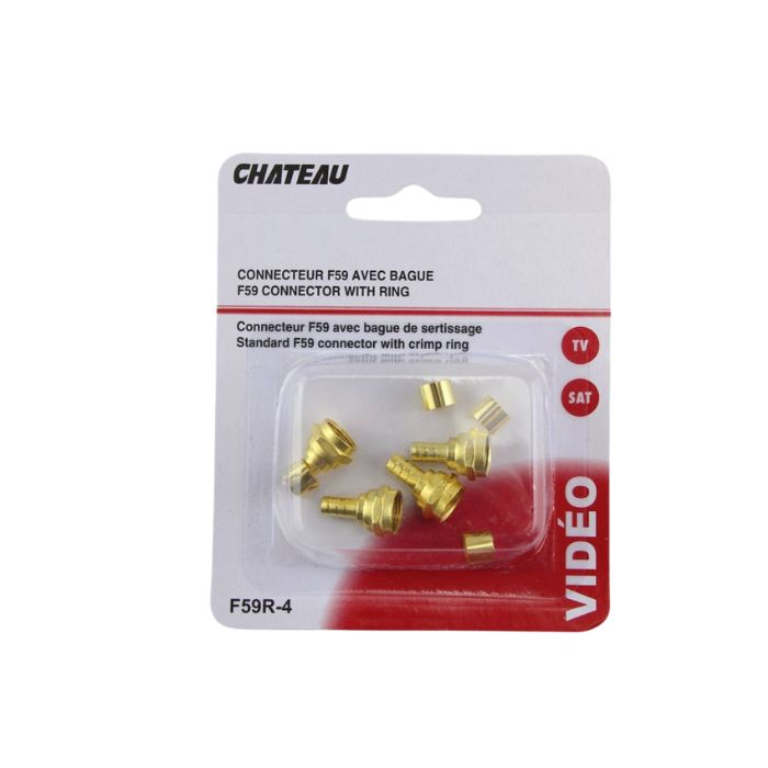 Connecteur câble coaxial et bague