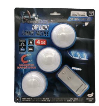 Lampe tactile magnétique avec télécommande (paquet de 3)