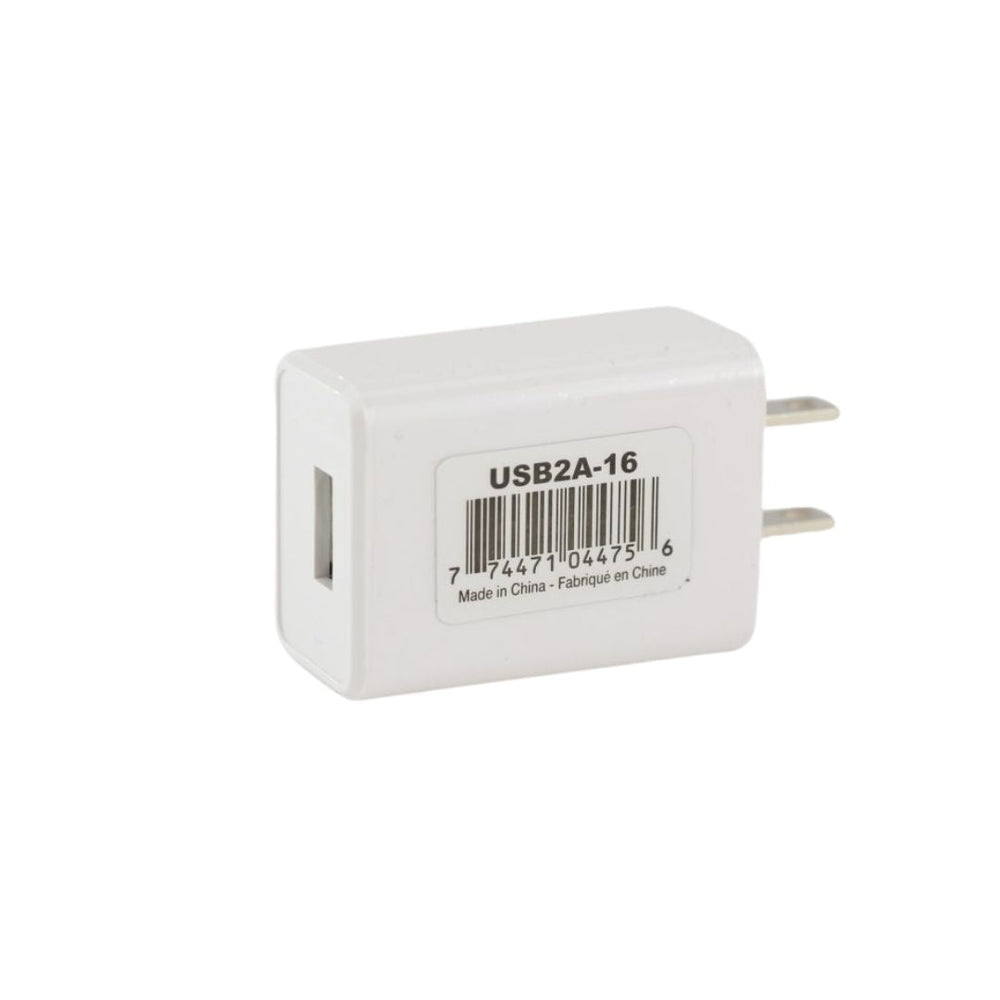Chargeur mural avec 1 port USB blanc