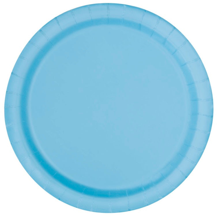 Assiette ronde 7 po en carton (paquet de 20)