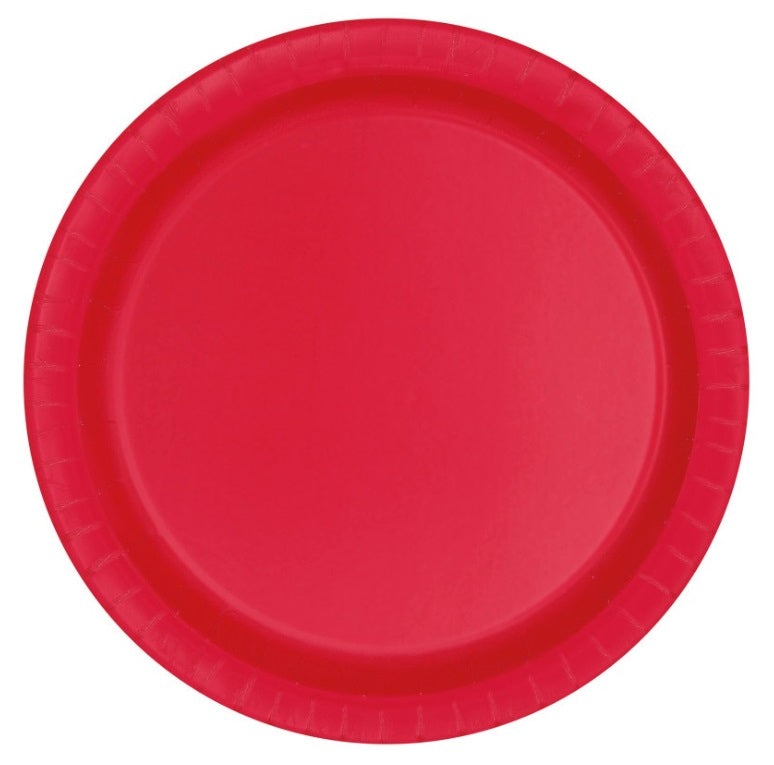 Assiette ronde 7 po en carton (paquet de 20)