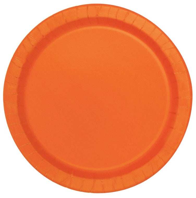 Assiette ronde 7 po en carton (paquet de 20)