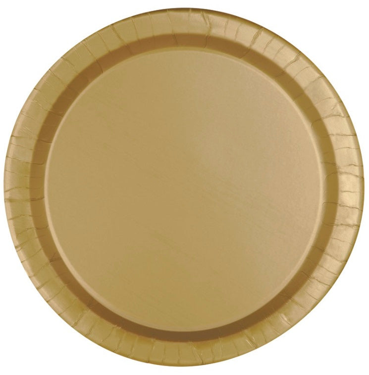 Assiette ronde 7 po en carton (paquet de 20)