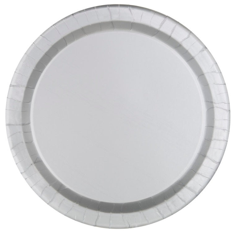 Assiette ronde 7 po en carton (paquet de 20)
