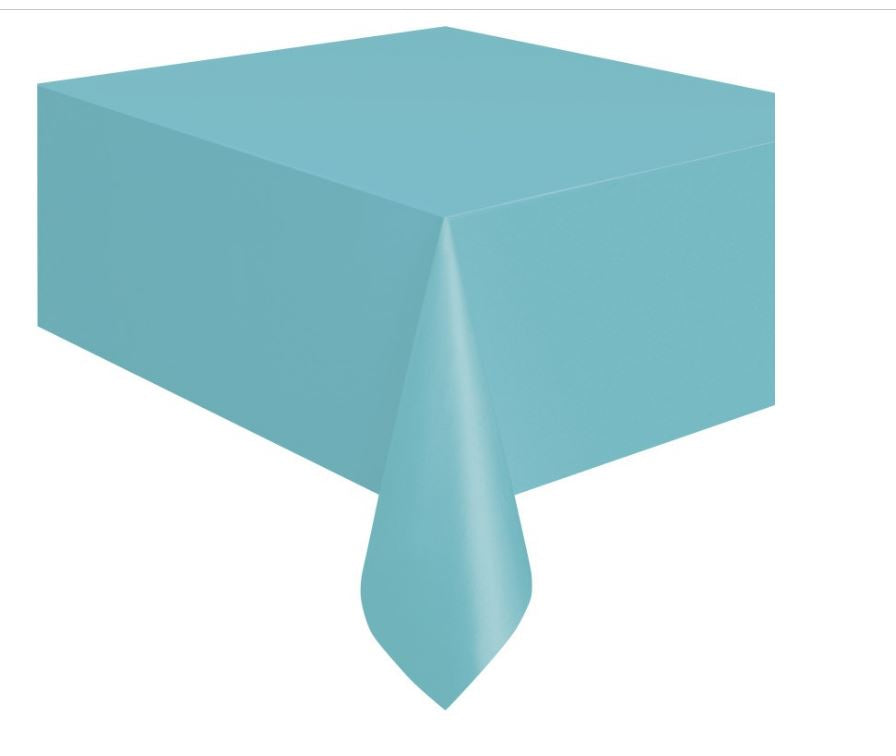 Nappe en plastique jetable 54 po x 108 po turquoise