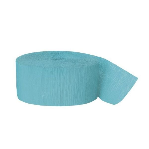 Serpentin en crêpe 81 pi turquoise