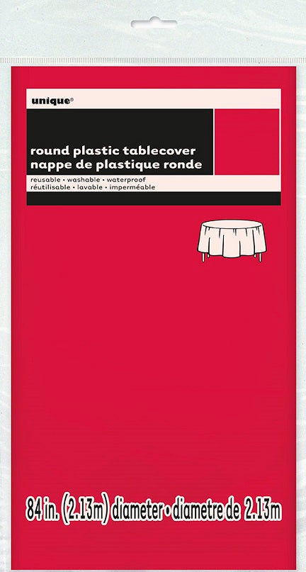 Nappe ronde 84 po en plastique jetable