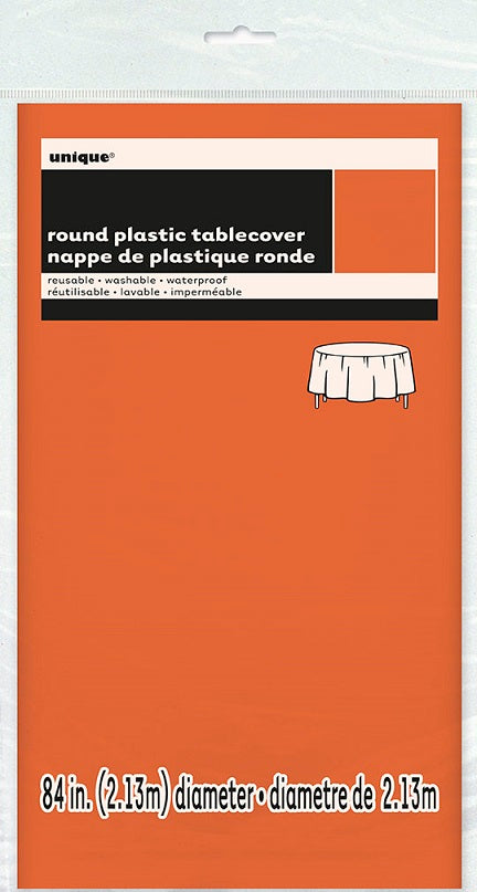 Nappe ronde 84 po en plastique jetable