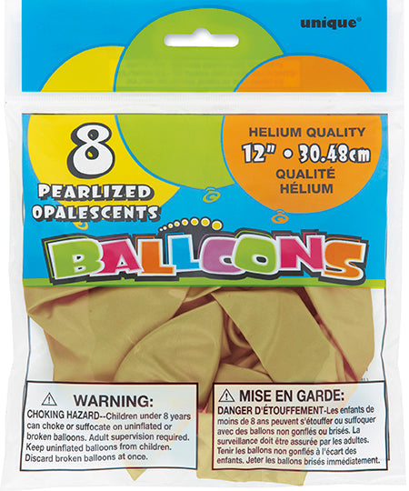 Ballon de fête 12 po opalescent (paquet de 8)