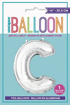 Ballon de fête 14 po en aluminium lettre de A à Z argent
