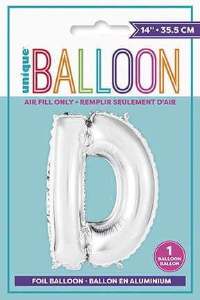 Ballon de fête 14 po en aluminium lettre de A à Z argent