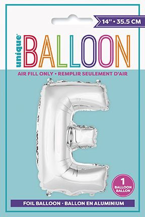 Ballon de fête 14 po en aluminium lettre de A à Z argent
