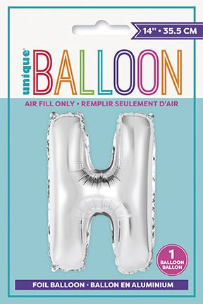 Ballon de fête 14 po en aluminium lettre de A à Z argent