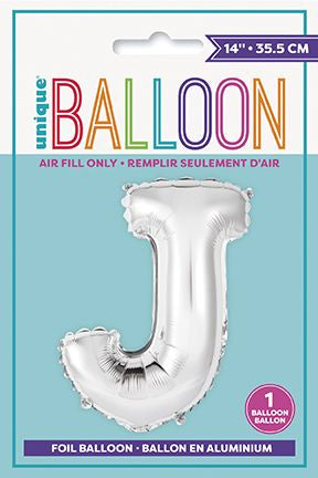 Ballon de fête 14 po en aluminium lettre de A à Z argent