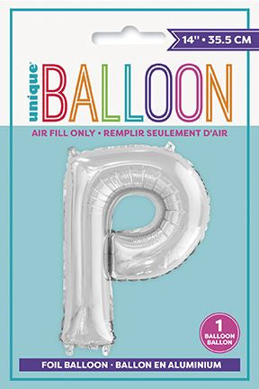 Ballon de fête 14 po en aluminium lettre de A à Z argent