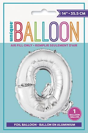 Ballon de fête 14 po en aluminium lettre de A à Z argent