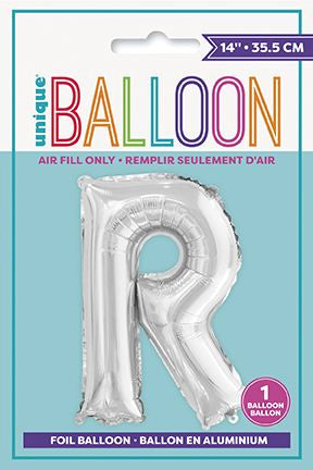 Ballon de fête 14 po en aluminium lettre de A à Z argent
