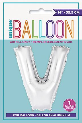 Ballon de fête 14 po en aluminium lettre de A à Z argent