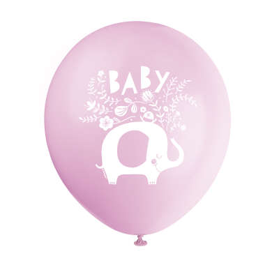 Ballon de fête 12 po shower éléphant (paquet de 8)