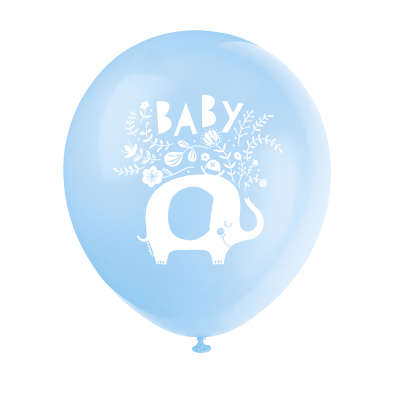 Ballon de fête 12 po shower éléphant (paquet de 8)