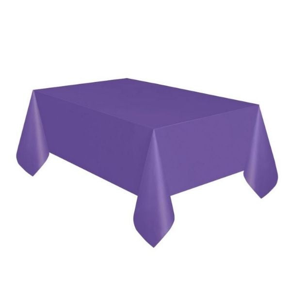 Nappe en plastique jetable 54 po x 108 po mauve