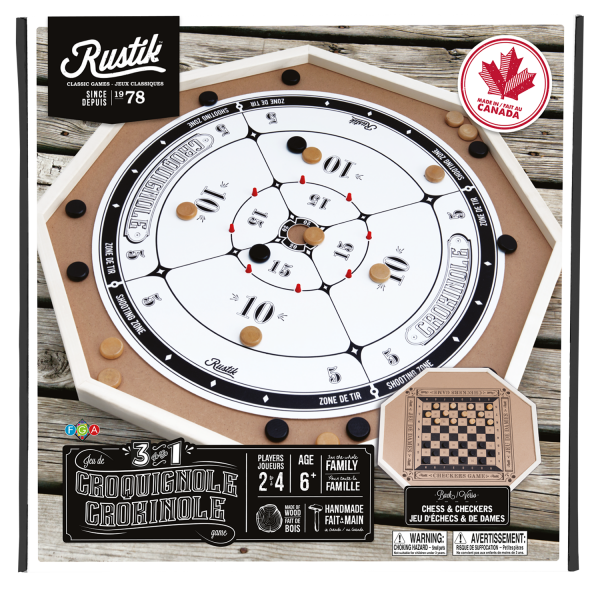Jeu de croquignole 2 en 1 Rustik (2 à 4 joueurs, 6 ans +)