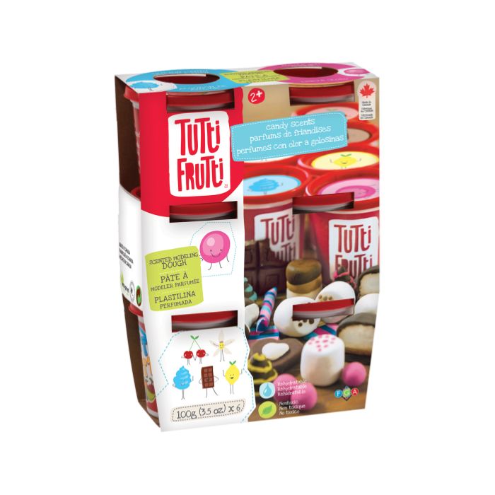 Pâte à modeler Tutti Frutti friandises (paquet de 6)