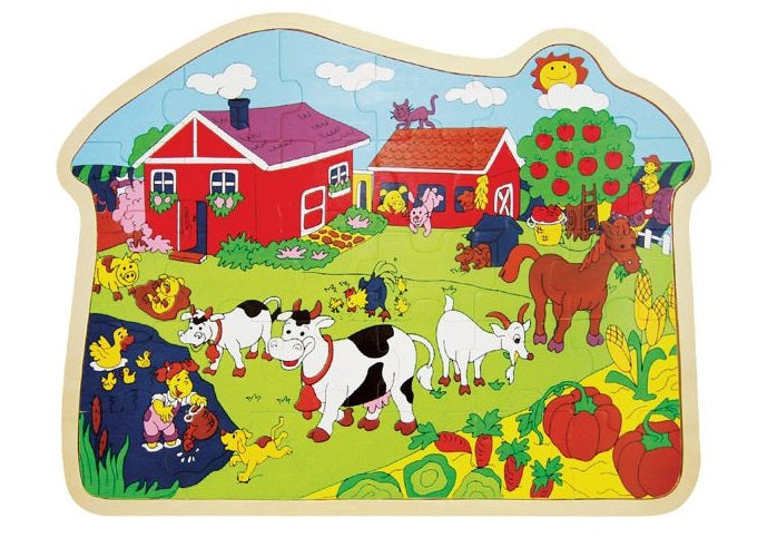 Casse-tête en bois à la ferme (3 ans et +)