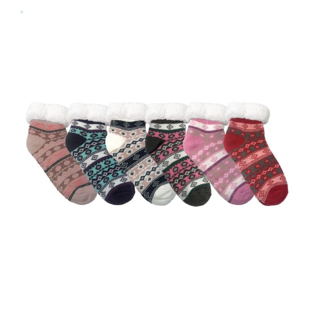 Bas court pour femme en jacquard doublé sherpa