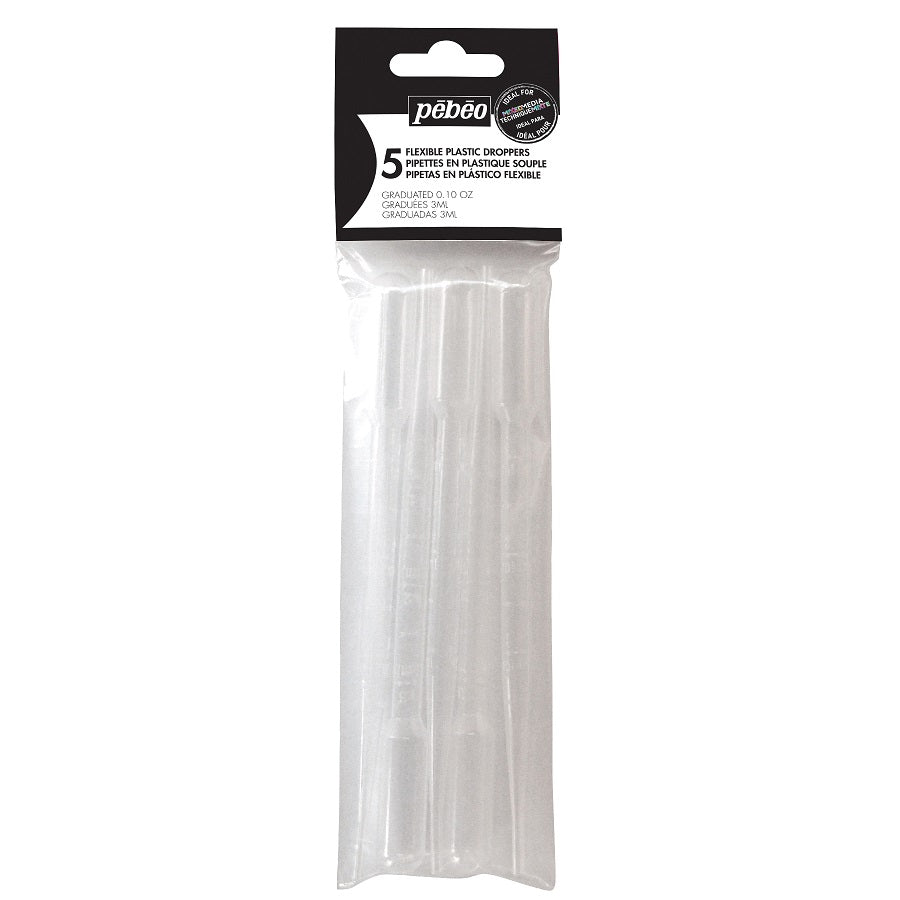 Pipette de plastique 3 ml pébéo (paquet de 5)