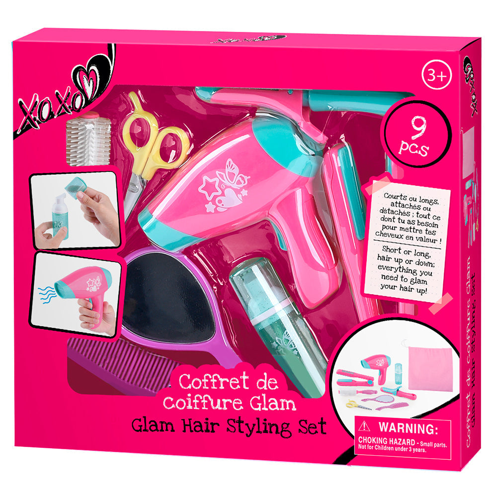 Ensemble de coiffure XOXO 9 morceaux (3 ans et +)